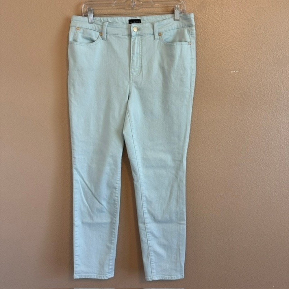 Talbots Women's Light Baby Blue Slim Ankle Denim Jeans 10 Stretch